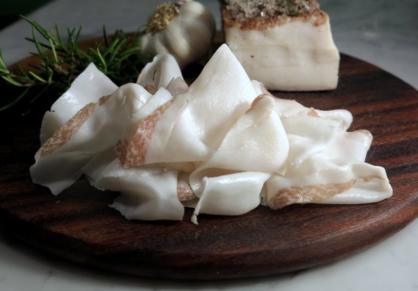 sliced lardo